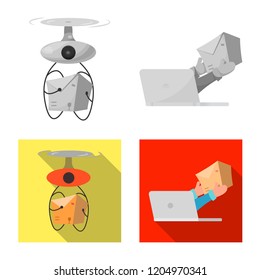 Vector design of goods and cargo icon. Collection of goods and warehouse vector icon for stock.