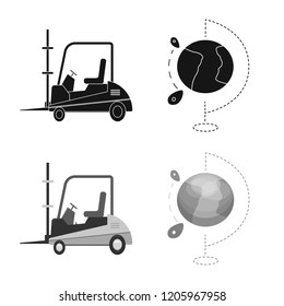Vector design of goods and cargo icon. Collection of goods and warehouse stock vector illustration.