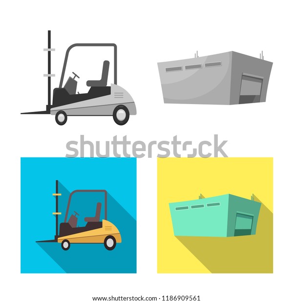 Vector design of goods and cargo icon.
Set of goods and warehouse stock symbol for
web.