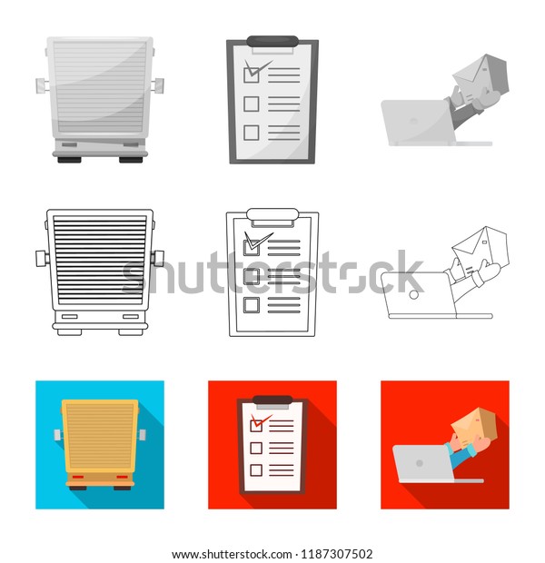 Vector design of goods and cargo icon.\
Set of goods and warehouse stock symbol for\
web.