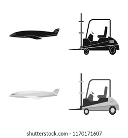 Vector design of goods and cargo logo. Collection of goods and warehouse stock vector illustration.