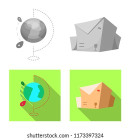 Vector design of goods and cargo logo. Set of goods and warehouse stock symbol for web.