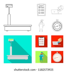 Vector design of goods and cargo logo. Collection of goods and warehouse stock vector illustration.