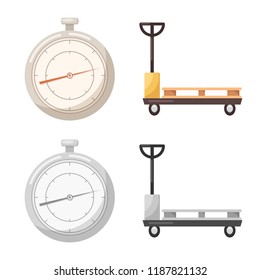 Vector design of goods and cargo logo. Collection of goods and warehouse stock vector illustration.