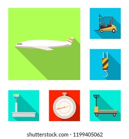 Vector design of goods and cargo logo. Collection of goods and warehouse vector icon for stock.