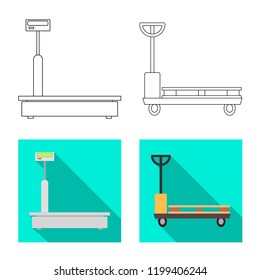 Vector design of goods and cargo logo. Collection of goods and warehouse vector icon for stock.