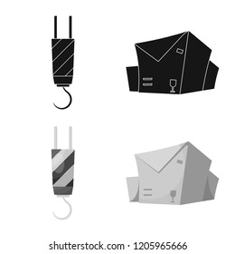 Vector design of goods and cargo logo. Collection of goods and warehouse stock vector illustration.