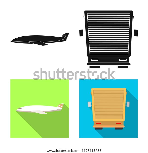 Vector design of goods and cargo\
logo. Collection of goods and warehouse stock symbol for\
web.