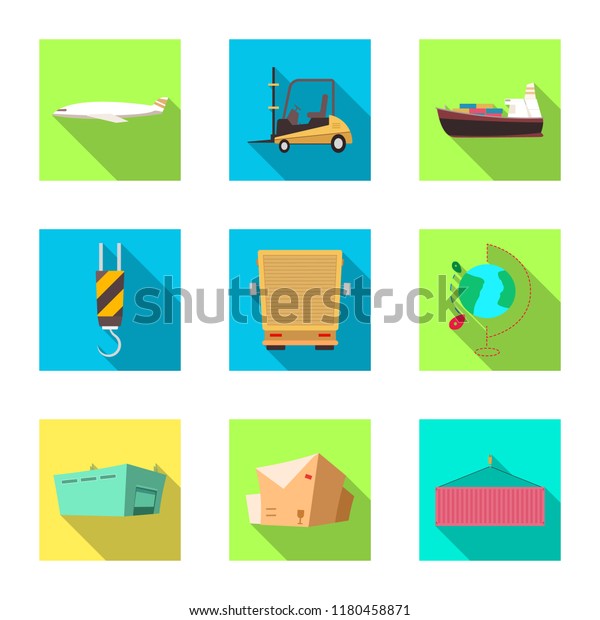 Vector design of goods and cargo logo.
Set of goods and warehouse vector icon for
stock.