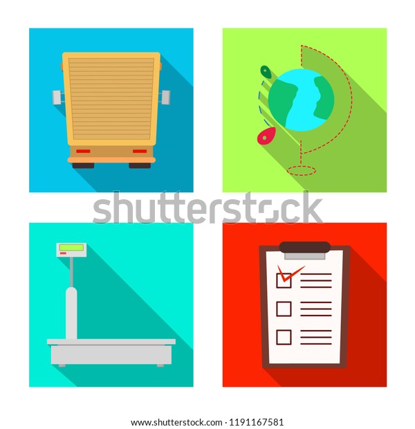 Vector design of goods and\
cargo logo. Collection of goods and warehouse stock vector\
illustration.