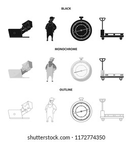 Vector design of goods and cargo sign. Collection of goods and warehouse stock vector illustration.