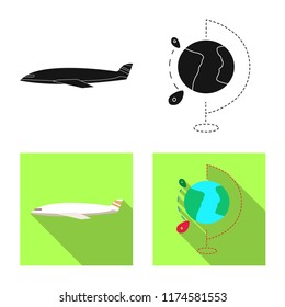 Vector design of goods and cargo sign. Set of goods and warehouse stock vector illustration.