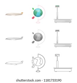 Vector design of goods and cargo sign. Collection of goods and warehouse vector icon for stock.