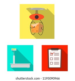 Vector design of goods and cargo sign. Set of goods and warehouse stock vector illustration.