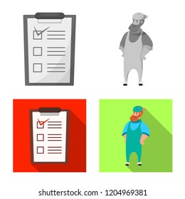 Vector design of goods and cargo sign. Collection of goods and warehouse stock symbol for web.