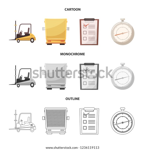 Vector design of goods and cargo sign.\
Set of goods and warehouse vector icon for\
stock.
