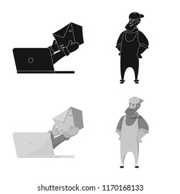 Vector design of goods and cargo symbol. Set of goods and warehouse vector icon for stock.