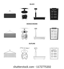Vector design of goods and cargo symbol. Collection of goods and warehouse vector icon for stock.