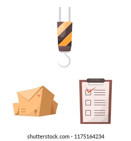 Vector design of goods and cargo symbol. Set of goods and warehouse vector icon for stock.