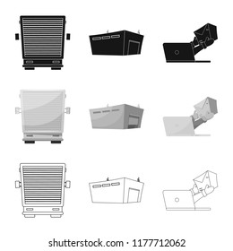 Vector design of goods and cargo symbol. Collection of goods and warehouse vector icon for stock.