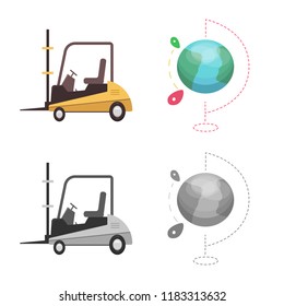 Vector design of goods and cargo symbol. Collection of goods and warehouse stock vector illustration.