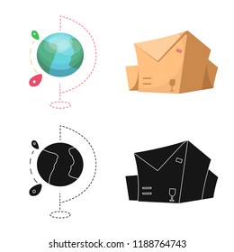 Vector design of goods and cargo symbol. Collection of goods and warehouse vector icon for stock.