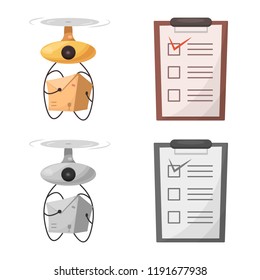 Vector design of goods and cargo symbol. Collection of goods and warehouse stock vector illustration.