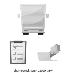 Vector design of goods and cargo symbol. Collection of goods and warehouse vector icon for stock.