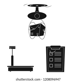 Vector design of goods and cargo symbol. Set of goods and warehouse stock vector illustration.