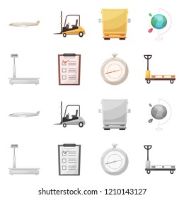 Vector design of goods and cargo symbol. Set of goods and warehouse vector icon for stock.