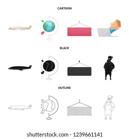 Vector design of goods and cargo symbol. Collection of goods and warehouse vector icon for stock.
