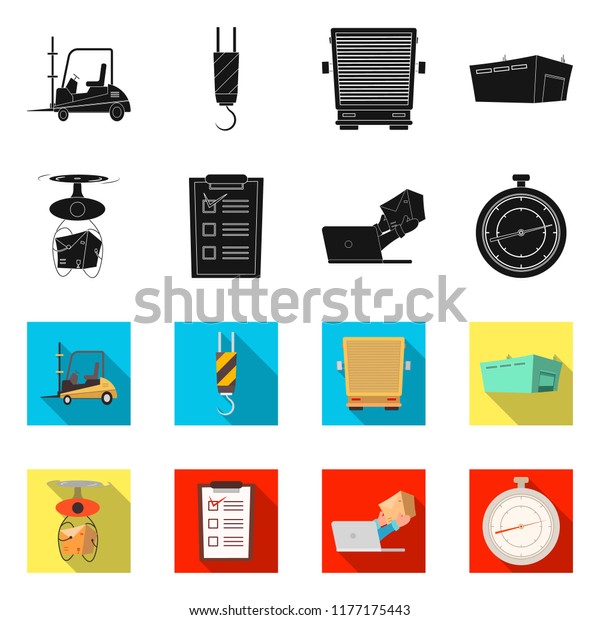 Vector design of goods and cargo
symbol. Set of goods and warehouse stock vector
illustration.