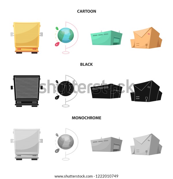 Vector design of goods and cargo symbol.\
Set of goods and warehouse vector icon for\
stock.