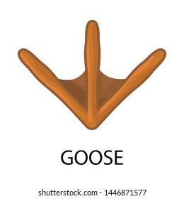 Vector design of goose and track sign. Set of goose and nature vector icon for stock.
