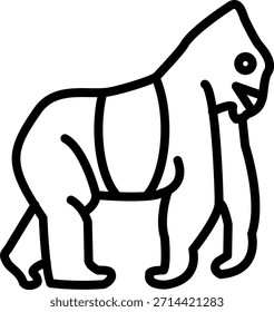 Diseño de Vector Gorilla Icon Style