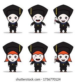 VECTOR DESIGN GRADUATION MASCOT, CELEBRATION OF SCHOOLS