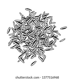 Vector design of grain and rice  symbol. Set of grain and seed stock vector illustration.