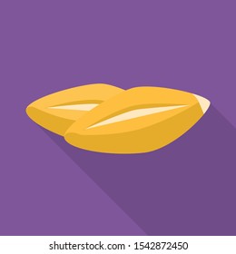 Vector design of grain and wheat icon. Graphic of grain and seed vector icon for stock.