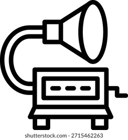 Vektordesign-Grammophon-Symbolstil