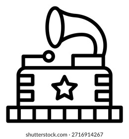 Vektordesign-Grammophon-Symbolstil