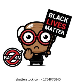 vector design of a grandfather with a symbol of racism stopped