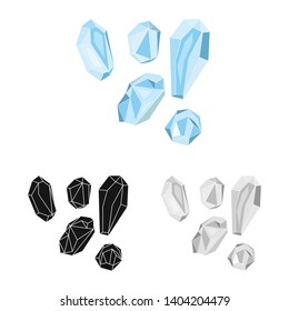 Vector design of granules and salty icon. Set of granules and grains  vector icon for stock.