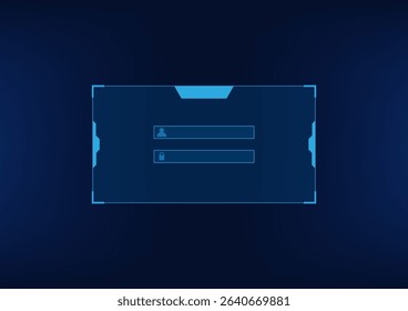 vector design graphic card login information box block technology
