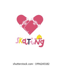 vector design graphic skate heart