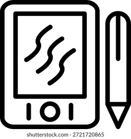 Estilo gráfico del icono de la tableta del diseño del Vector
