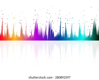 Vector design Graphs sound wave background.