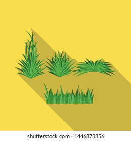 Vector design of grass and bush sign. Collection of grass and garden stock vector illustration.