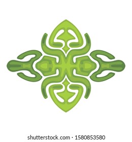 Vector Design of Green Ancient Ornaments