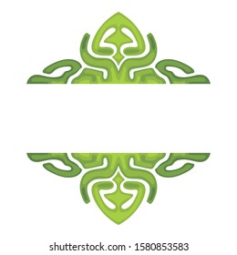 Vector Design of Green Ancient Ornaments