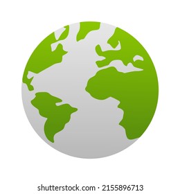 vector design  green earth shape illustration